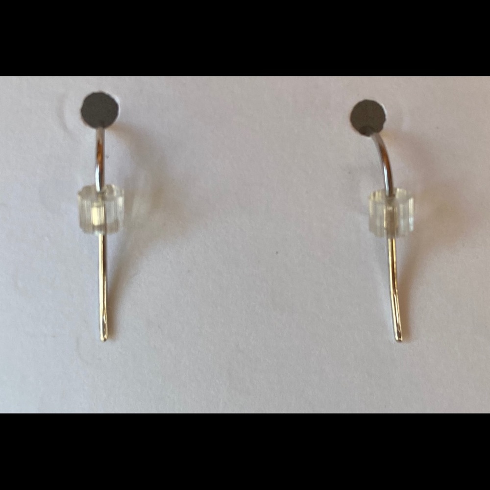 Silver & Purple Earrings - Picture 2 of 2